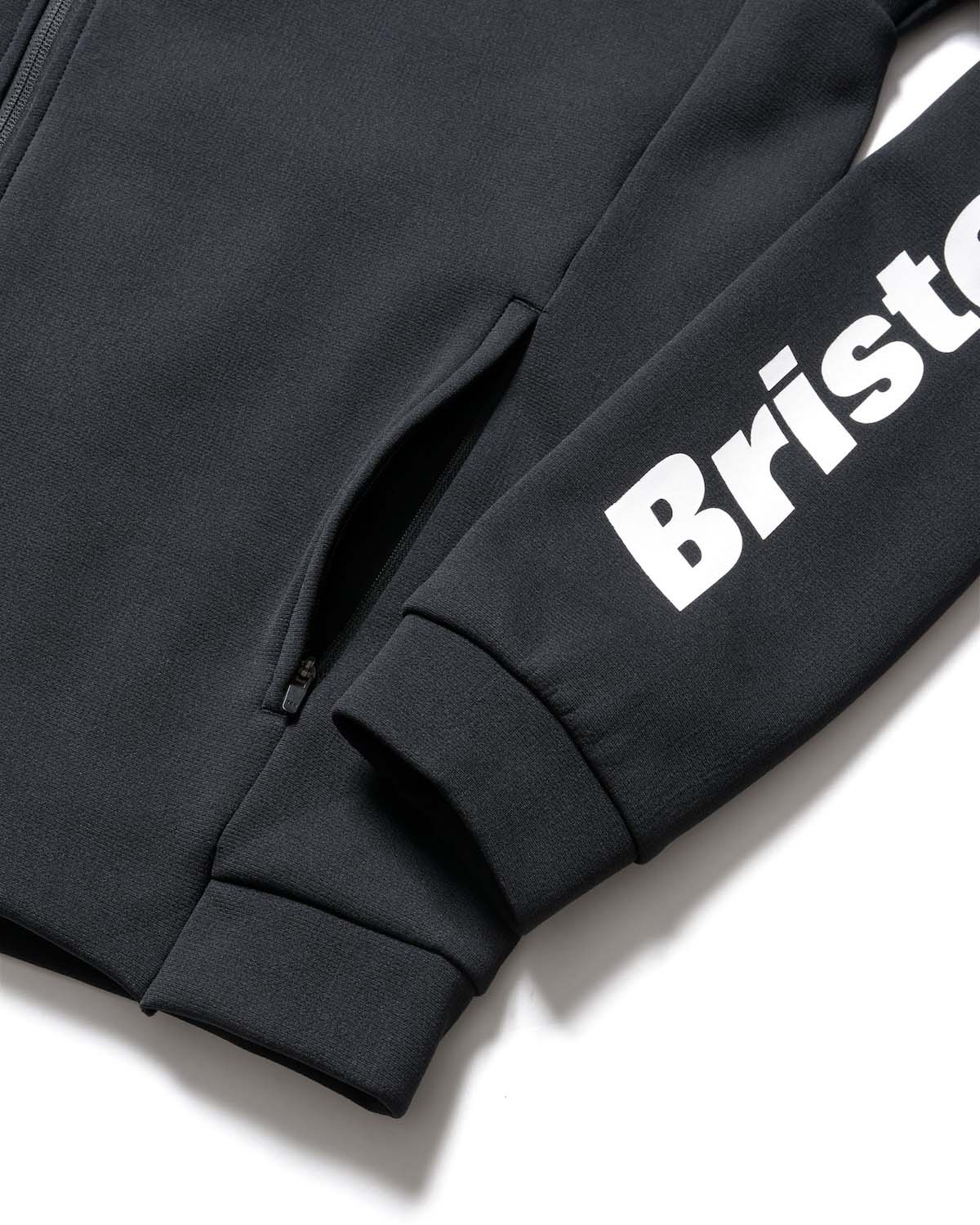 F.C.Real Bristol / QUARTER KNIT ESSENTIAL ZIP-UP HOODIE (Black)